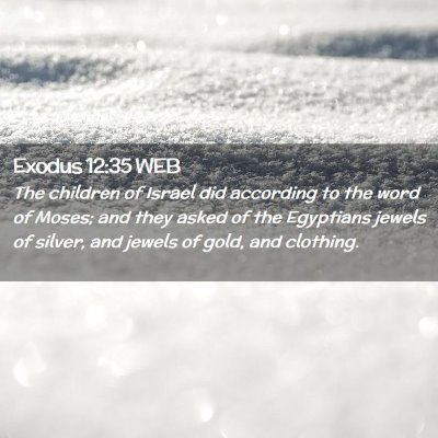 Picture 02 - Exodus 12:35 WEB - The children of Israel did according to the word - Bible Verse Picture