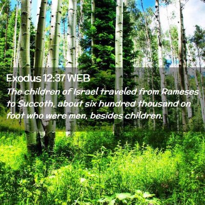 Picture 02 - Exodus 12:37 WEB - The children of Israel traveled from Rameses to - Bible Verse Picture