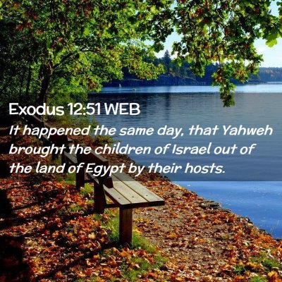 Picture 02 - Exodus 12:51 WEB - It happened the same day, that Yahweh brought the - Bible Verse Picture