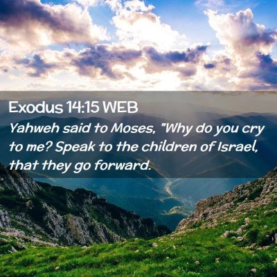 Picture 02 - Exodus 14:15 WEB - Yahweh said to Moses, 
