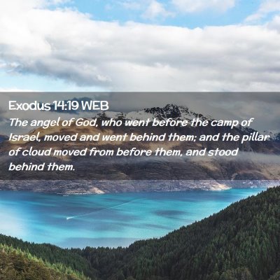Picture 02 - Exodus 14:19 WEB - The angel of God, who went before the camp of - Bible Verse Picture