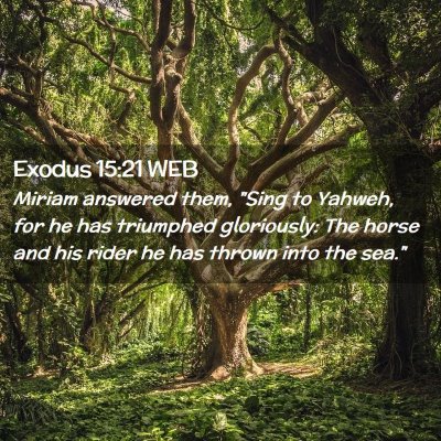 Picture 02 - Exodus 15:21 WEB - Miriam answered them, 