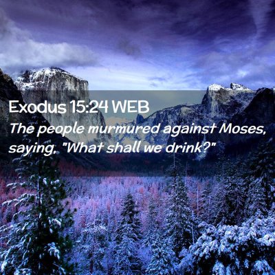 Picture 02 - Exodus 15:24 WEB - The people murmured against Moses, saying, 