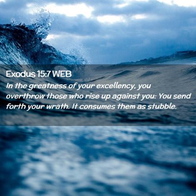 Picture 02 - Exodus 15:7 WEB - In the greatness of your excellency, you - Bible Verse Picture