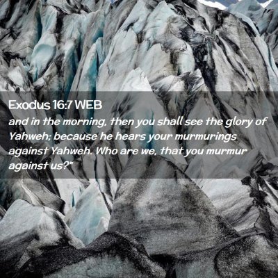 Picture 02 - Exodus 16:7 WEB - and in the morning, then you shall see the glory - Bible Verse Picture