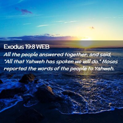 Picture 02 - Exodus 19:8 WEB - All the people answered together, and said, 