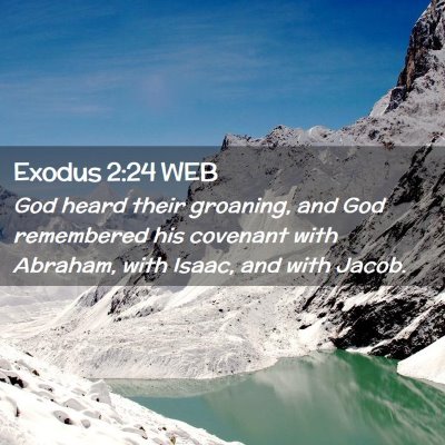 Picture 02 - Exodus 2:24 WEB - God heard their groaning, and God remembered his - Bible Verse Picture