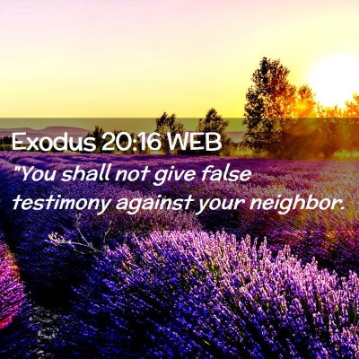 Picture 02 - Exodus 20:16 WEB - 
