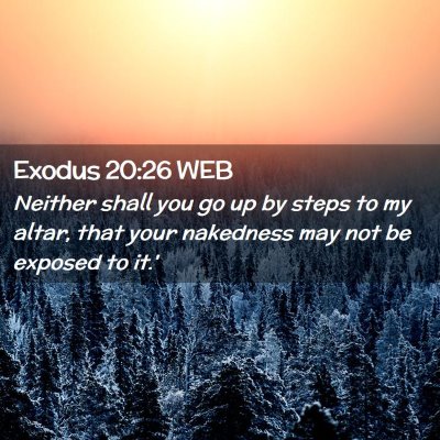 Picture 02 - Exodus 20:26 WEB - Neither shall you go up by steps to my altar, - Bible Verse Picture