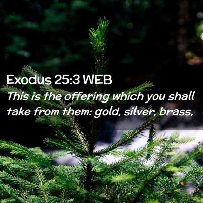 Picture 02 - Exodus 25:3 WEB - This is the offering which you shall take from - Bible Verse Picture