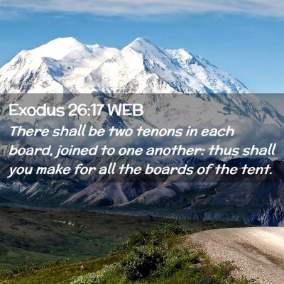 Picture 02 - Exodus 26:17 WEB - There shall be two tenons in each board, joined - Bible Verse Picture
