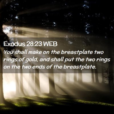 Picture 02 - Exodus 28:23 WEB - You shall make on the breastplate two rings of - Bible Verse Picture