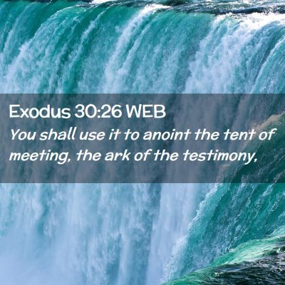 Picture 02 - Exodus 30:26 WEB - You shall use it to anoint the tent of meeting, - Bible Verse Picture