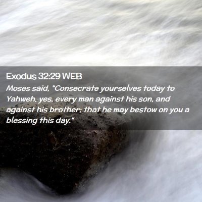 Picture 02 - Exodus 32:29 WEB - Moses said, 