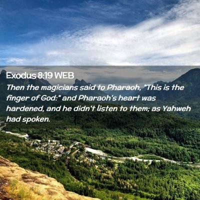 Picture 02 - Exodus 8:19 WEB - Then the magicians said to Pharaoh, 