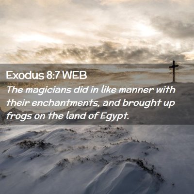 Picture 02 - Exodus 8:7 WEB - The magicians did in like manner with their - Bible Verse Picture