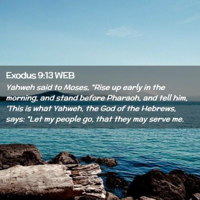 Picture 02 - Exodus 9:13 WEB - Yahweh said to Moses, 