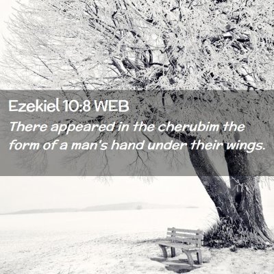 Picture 02 - Ezekiel 10:8 WEB - There appeared in the cherubim the form of a - Bible Verse Picture