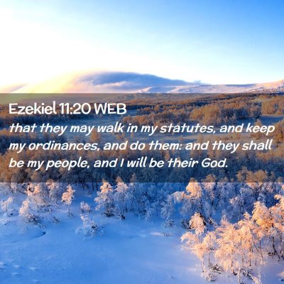 Picture 02 - Ezekiel 11:20 WEB - that they may walk in my statutes, and keep my - Bible Verse Picture