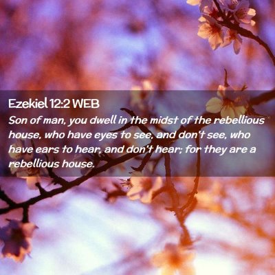 Picture 02 - Ezekiel 12:2 WEB - Son of man, you dwell in the midst of the - Bible Verse Picture