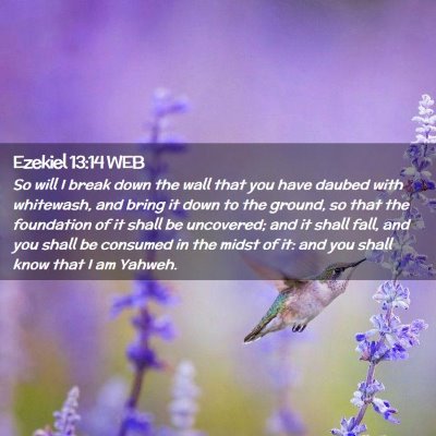 Picture 02 - Ezekiel 13:14 WEB - So will I break down the wall that you have - Bible Verse Picture