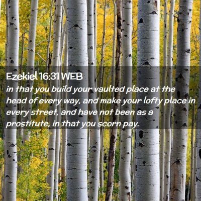 Picture 02 - Ezekiel 16:31 WEB - in that you build your vaulted place at the head - Bible Verse Picture