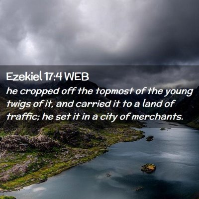 Picture 02 - Ezekiel 17:4 WEB - he cropped off the topmost of the young twigs of - Bible Verse Picture