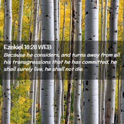 Picture 02 - Ezekiel 18:28 WEB - Because he considers, and turns away from all his - Bible Verse Picture
