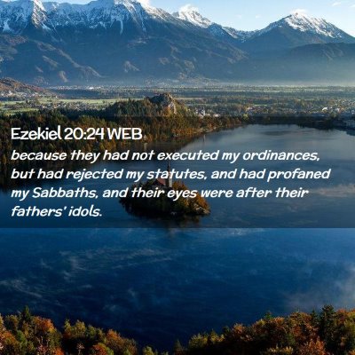 Picture 02 - Ezekiel 20:24 WEB - because they had not executed my ordinances, but - Bible Verse Picture