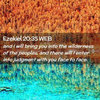 Picture 02 - Ezekiel 20:35 WEB - and I will bring you into the wilderness of the - Bible Verse Picture