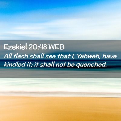 Picture 02 - Ezekiel 20:48 WEB - All flesh shall see that I, Yahweh, have kindled - Bible Verse Picture