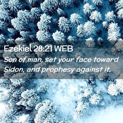 Picture 02 - Ezekiel 28:21 WEB - Son of man, set your face toward Sidon, and - Bible Verse Picture