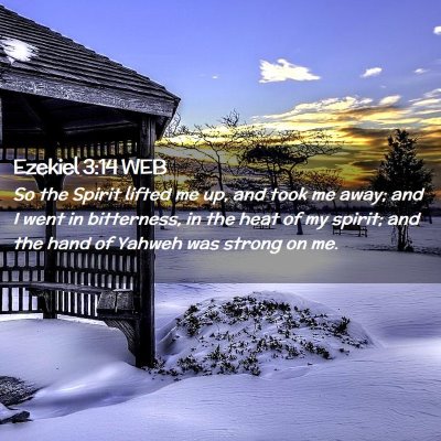 Picture 02 - Ezekiel 3:14 WEB - So the Spirit lifted me up, and took me away; and - Bible Verse Picture