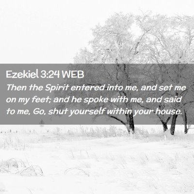 Picture 02 - Ezekiel 3:24 WEB - Then the Spirit entered into me, and set me on my - Bible Verse Picture