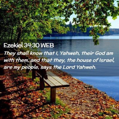 Picture 02 - Ezekiel 34:30 WEB - They shall know that I, Yahweh, their God am with - Bible Verse Picture