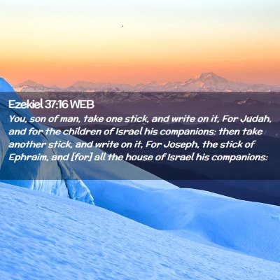 Picture 02 - Ezekiel 37:16 WEB - You, son of man, take one stick, and write on it, - Bible Verse Picture