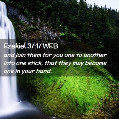 Picture 02 - Ezekiel 37:17 WEB - and join them for you one to another into one - Bible Verse Picture
