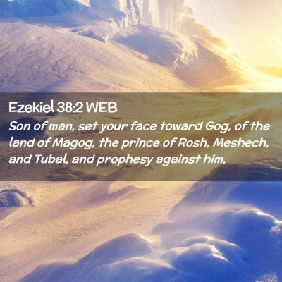 Picture 02 - Ezekiel 38:2 WEB - Son of man, set your face toward Gog, of the land - Bible Verse Picture