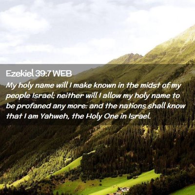 Picture 02 - Ezekiel 39:7 WEB - My holy name will I make known in the midst of my - Bible Verse Picture
