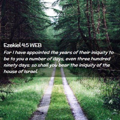 Picture 02 - Ezekiel 4:5 WEB - For I have appointed the years of their iniquity - Bible Verse Picture