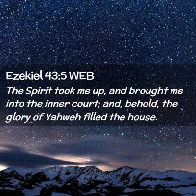 Picture 02 - Ezekiel 43:5 WEB - The Spirit took me up, and brought me into the - Bible Verse Picture