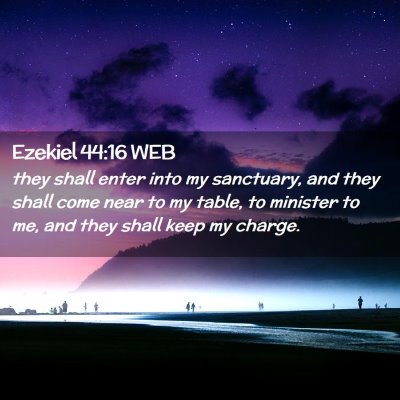 Picture 02 - Ezekiel 44:16 WEB - they shall enter into my sanctuary, and they - Bible Verse Picture