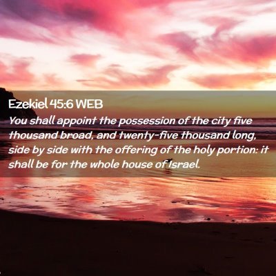 Picture 02 - Ezekiel 45:6 WEB - You shall appoint the possession of the city five - Bible Verse Picture