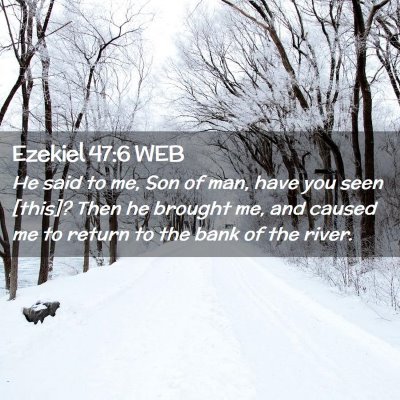 Picture 02 - Ezekiel 47:6 WEB - He said to me, Son of man, have you seen [this]? - Bible Verse Picture
