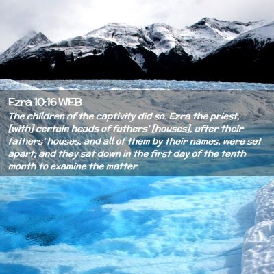 Picture 02 - Ezra 10:16 WEB - The children of the captivity did so. Ezra the - Bible Verse Picture