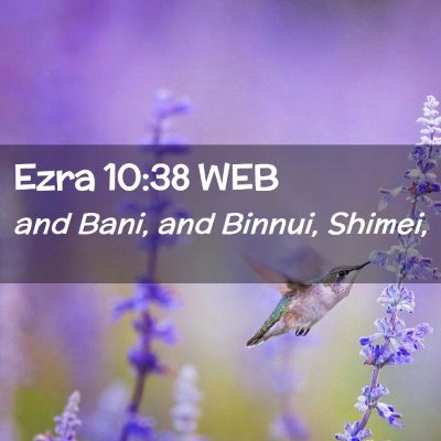 Picture 02 - Ezra 10:38 WEB - and Bani, and Binnui, - Bible Verse Picture