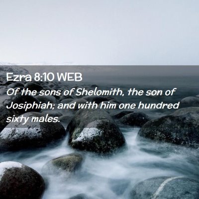 Picture 02 - Ezra 8:10 WEB - Of the sons of Shelomith, the son of Josiphiah; - Bible Verse Picture