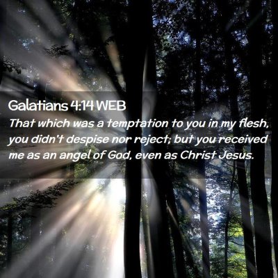 Picture 02 - Galatians 4:14 WEB - That which was a temptation to you in my flesh, - Bible Verse Picture