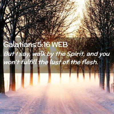 Picture 02 - Galatians 5:16 WEB - But I say, walk by the Spirit, and you won't - Bible Verse Picture