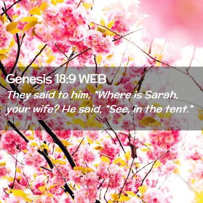 Picture 02 - Genesis 18:9 WEB - They said to him, 
